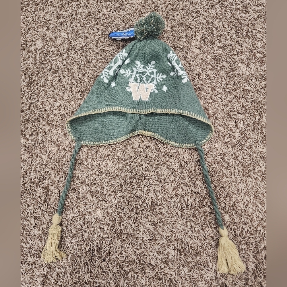 Washington Huskies NEW Beanie Knit WInter Hat With Pom NCAA
